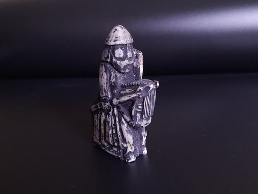 Hand-Carved Lewis Chessmen Knight – Moose Antler Historical Replica