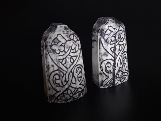 Hand-Carved Lewis Chessmen Pawn – Moose Antler Historical Replica