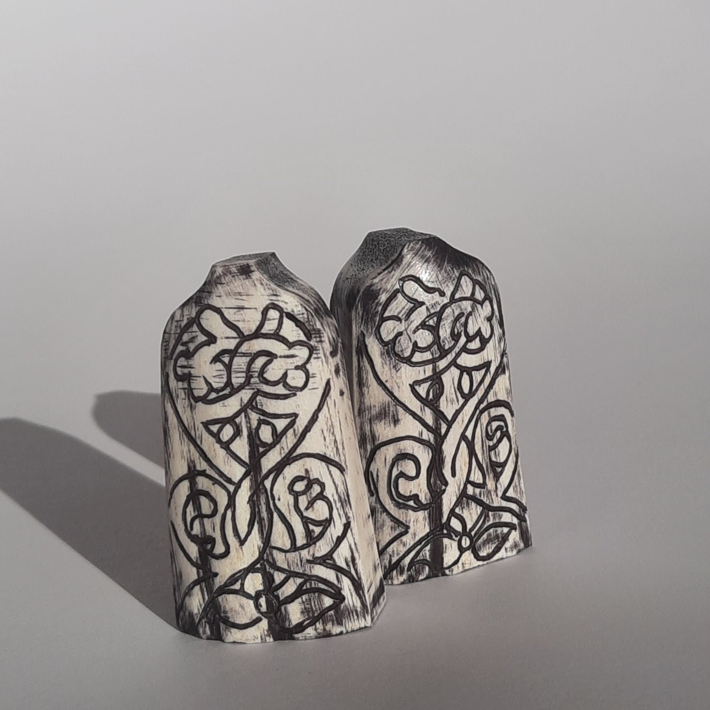 Hand-Carved Lewis Chessmen Pawn – Moose Antler Historical Replica