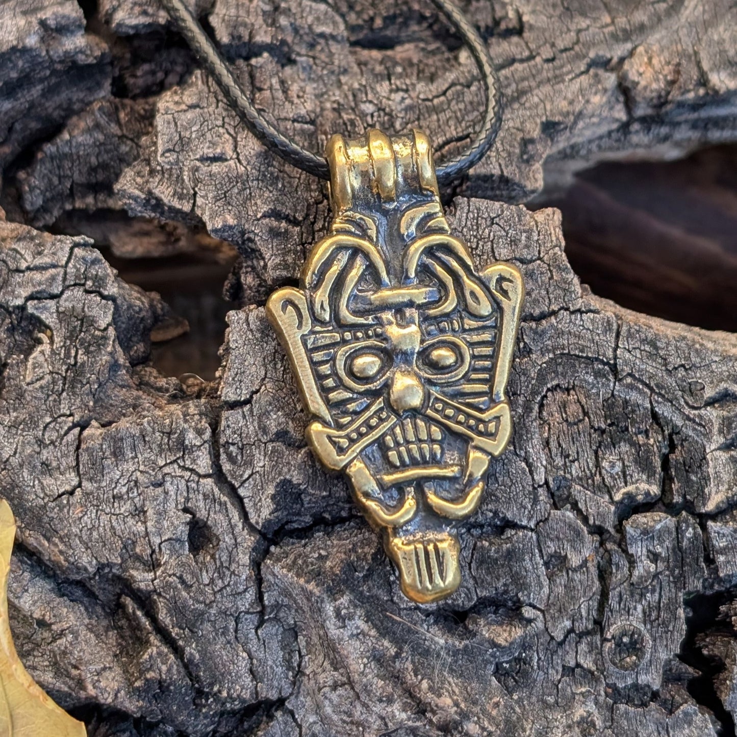 God Loki, Shape shifter Amulet – Viking Pendant in Brass, Pewter