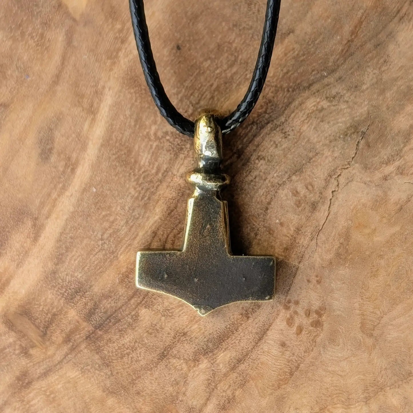 Minimalist Mjolnir Pendant – Handmade Viking Thor’s Hammer Necklace