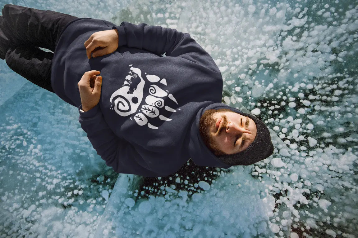 Bear Paw Unisex Hoodie – Harness the Power of the Wild | LostRavn Collection