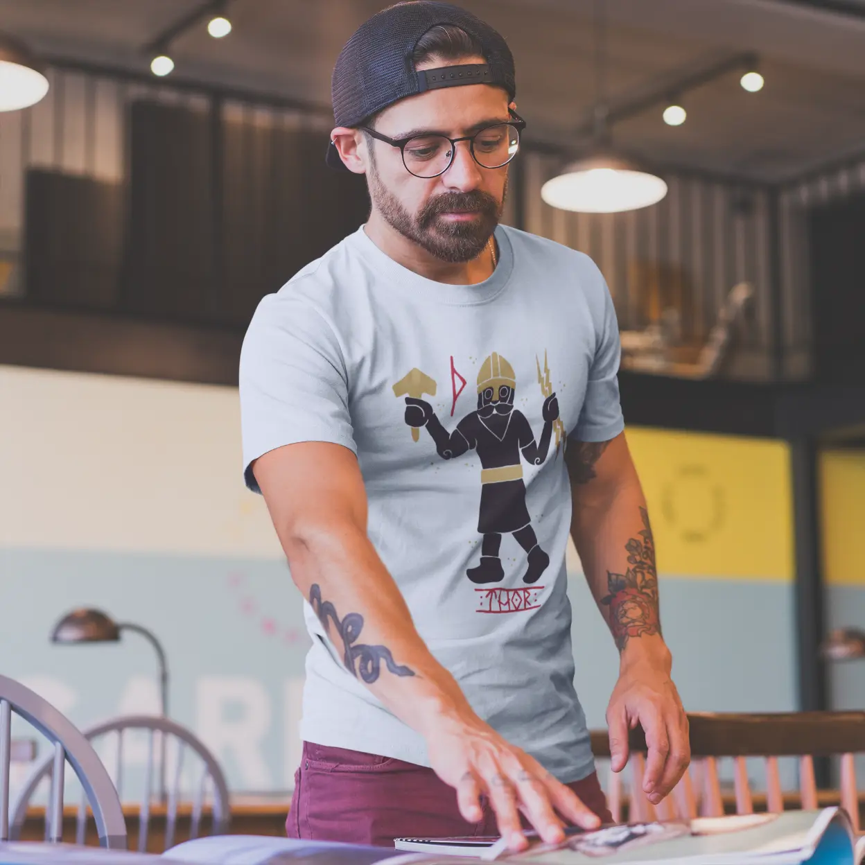 Thor Stormforged Viking T-Shirt – Norse Mythology & Mjolnir Symbol