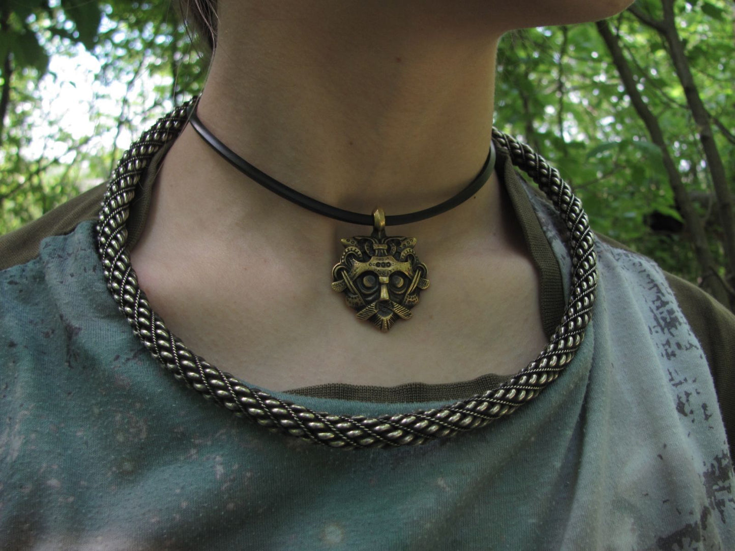 Classic Shape Twisted Viking Queen - Shieldmaiden Torque / Neck Ring, Hand Forged