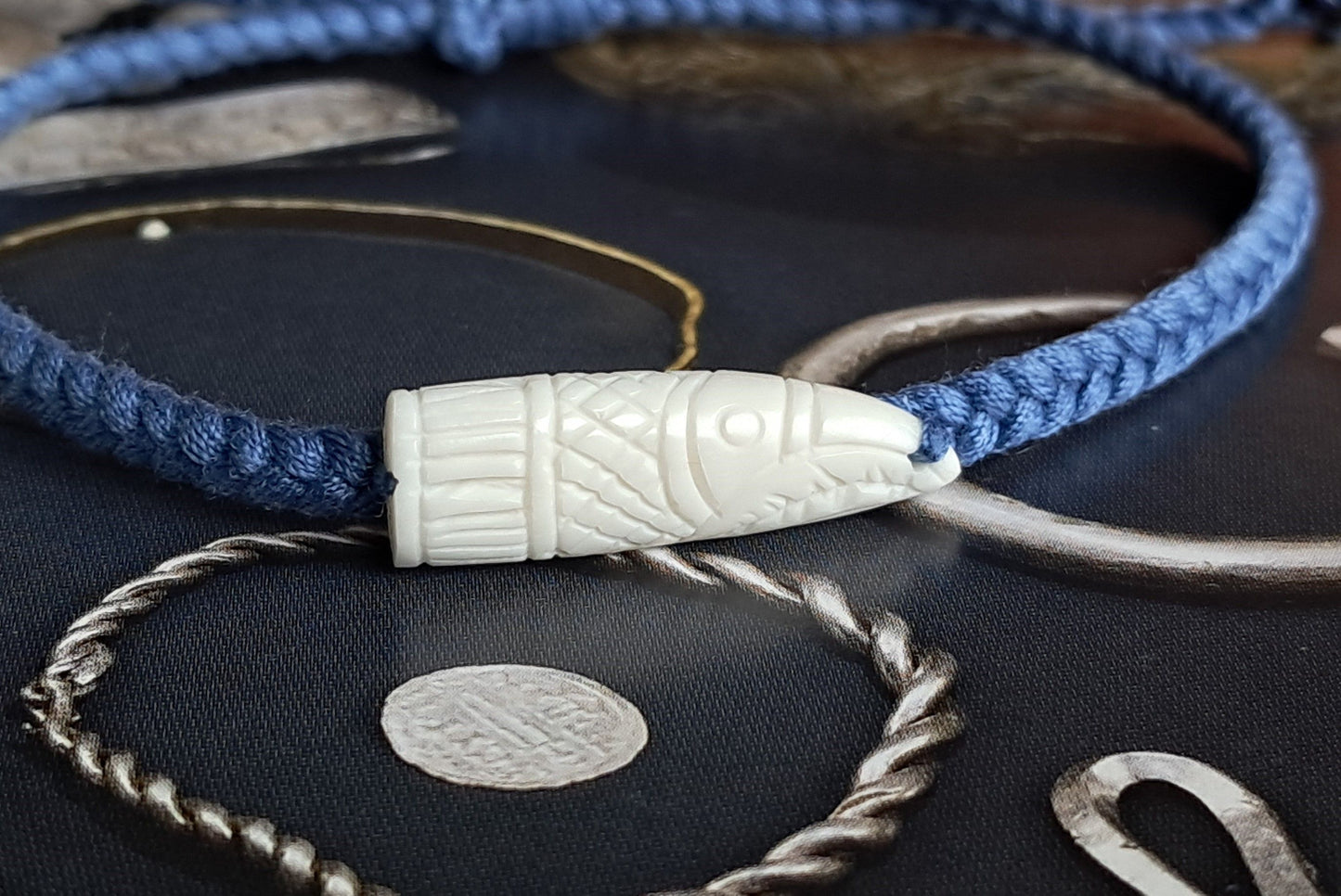 Odin Raven Bracelet, Bone Carved – Embrace the Wisdom of the Allfather