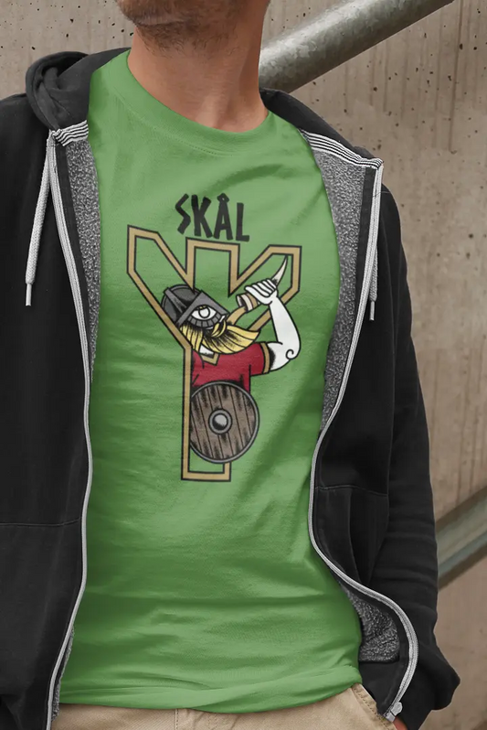 SKÁL Viking T-Shirt – Norse Warrior Horn & Rune Unisex Cotton Tee
