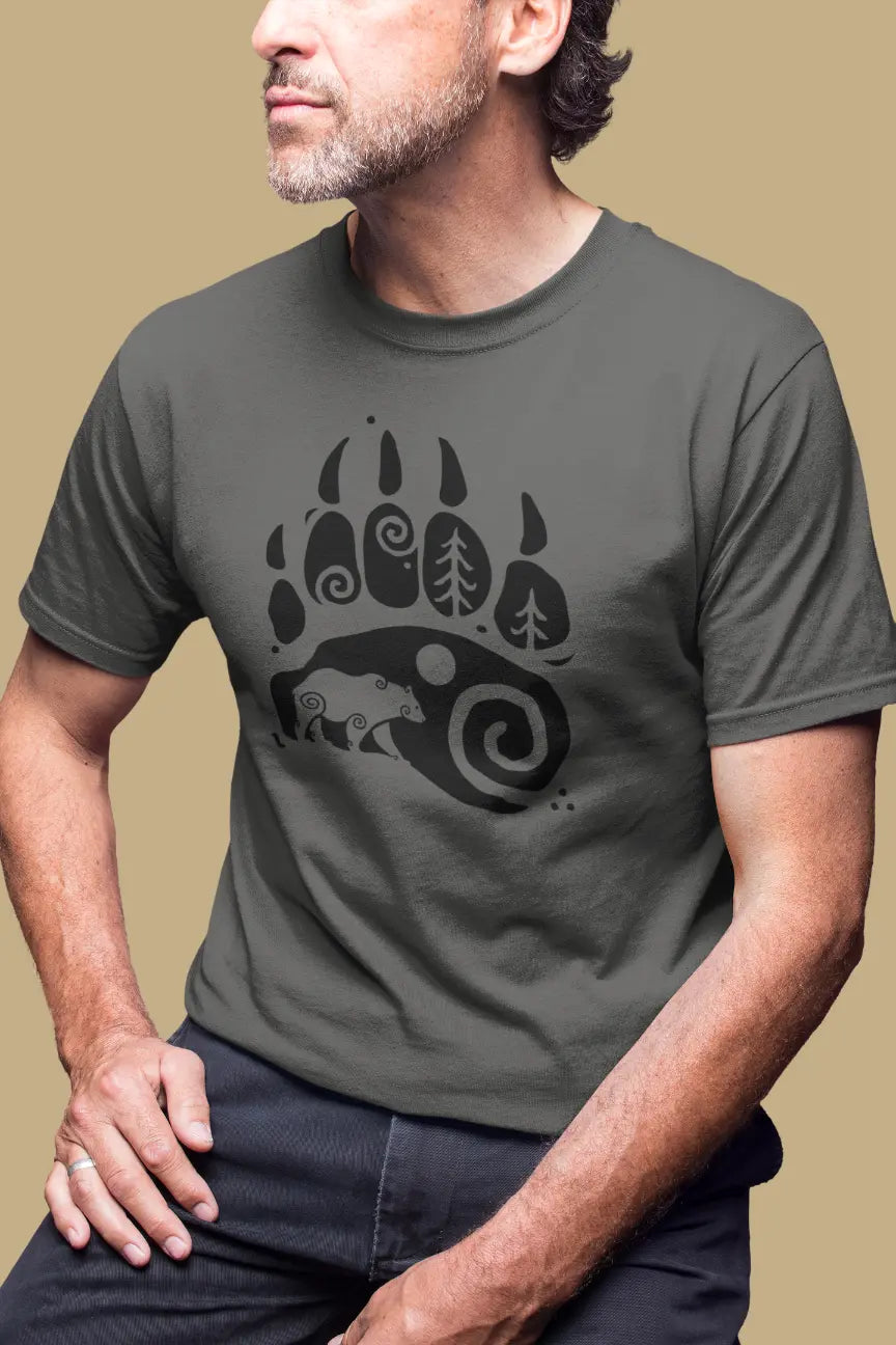 Bear Paw Unisex T-Shirt – Embrace the Spirit of the Wild