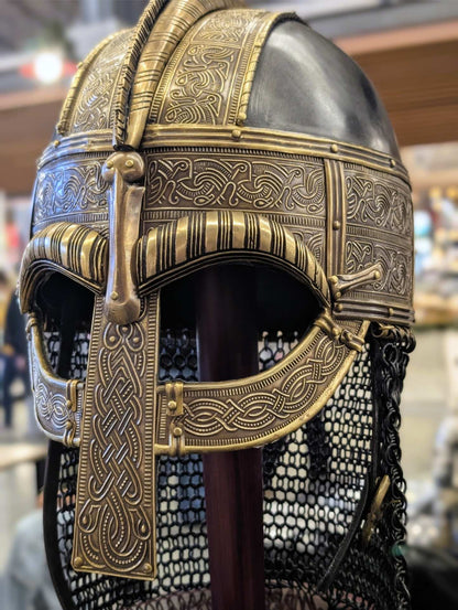 Valsgärde Viking Helmet Replica, Steel Norse Warrior Helm