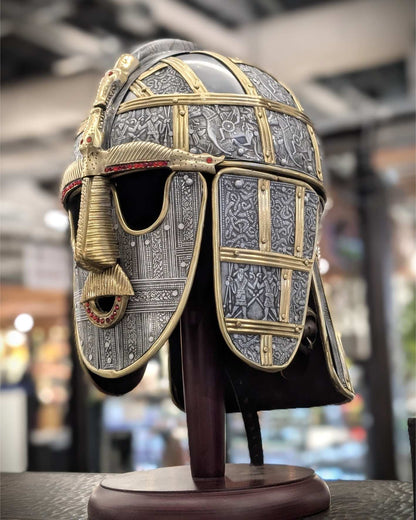 Sutton Hoo Deluxe Helmet Replica, 18 Gauge Steel