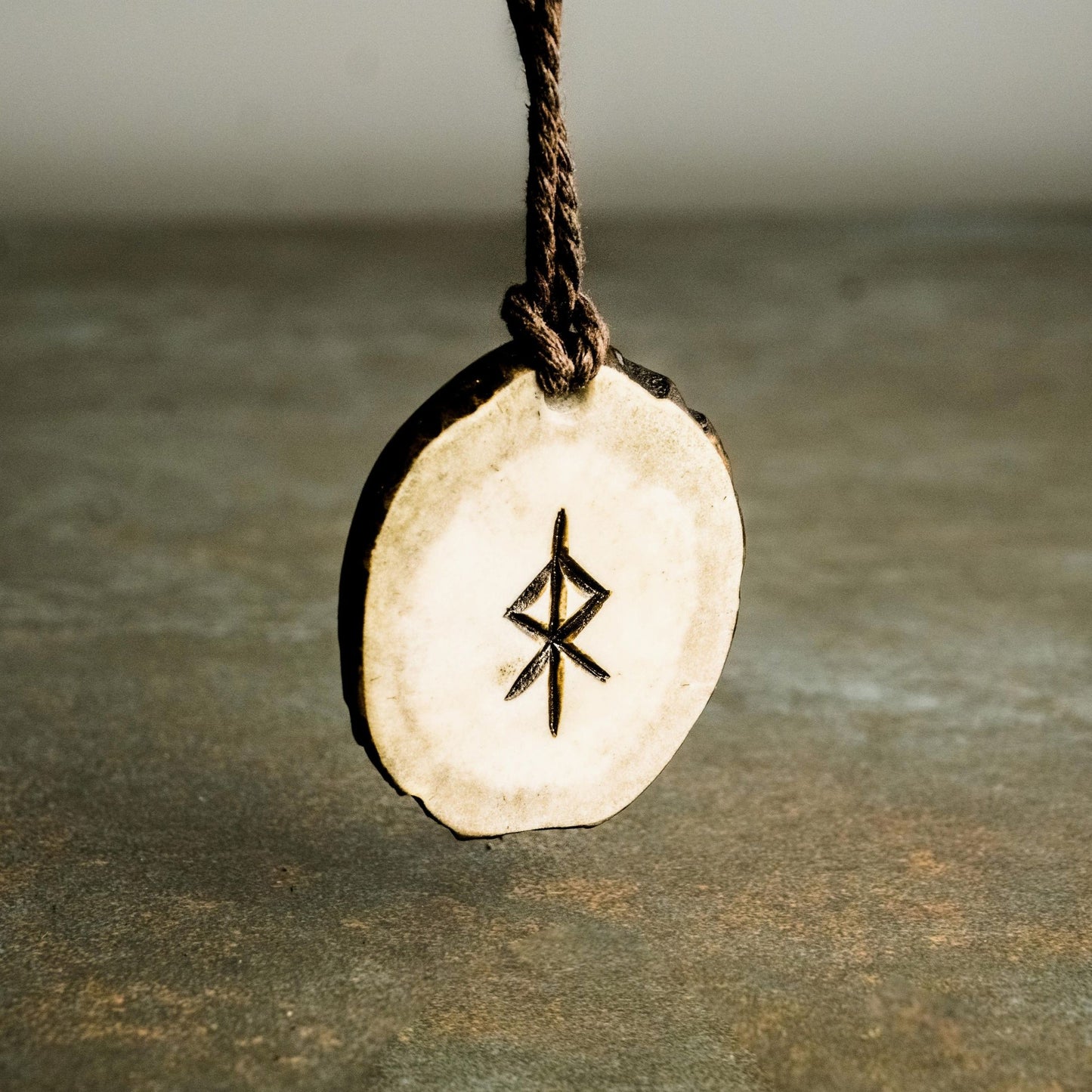 Vegvisir Compass Pendant – Hand-Carved Moose Antler Pagan Necklace