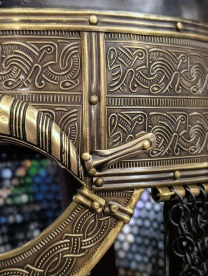 Valsgärde Viking Helmet Replica, Steel Norse Warrior Helm