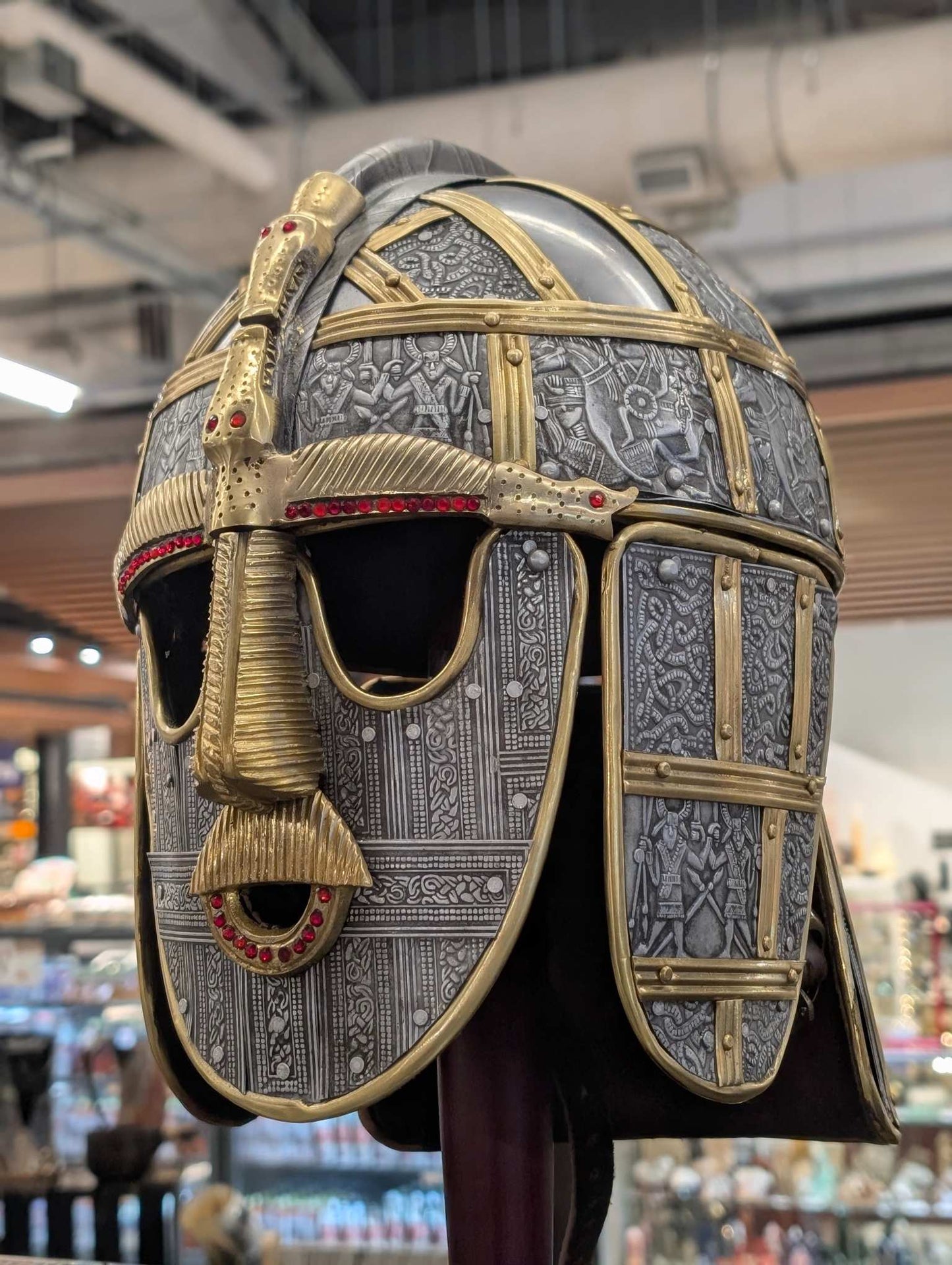 Sutton Hoo Deluxe Helmet Replica, 18 Gauge Steel