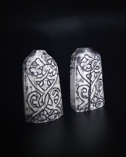 Hand-Carved Lewis Chessmen Pawn – Moose Antler Historical Replica