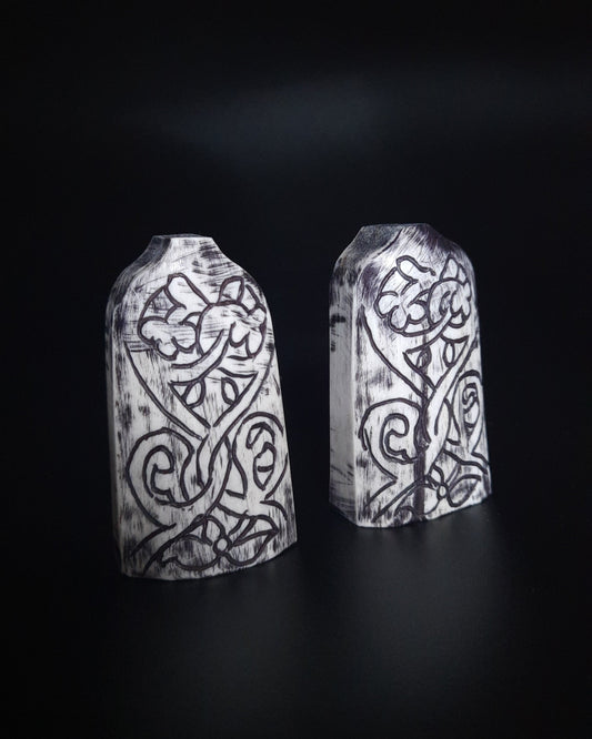 Hand-Carved Lewis Chessmen Pawn – Moose Antler Historical Replica