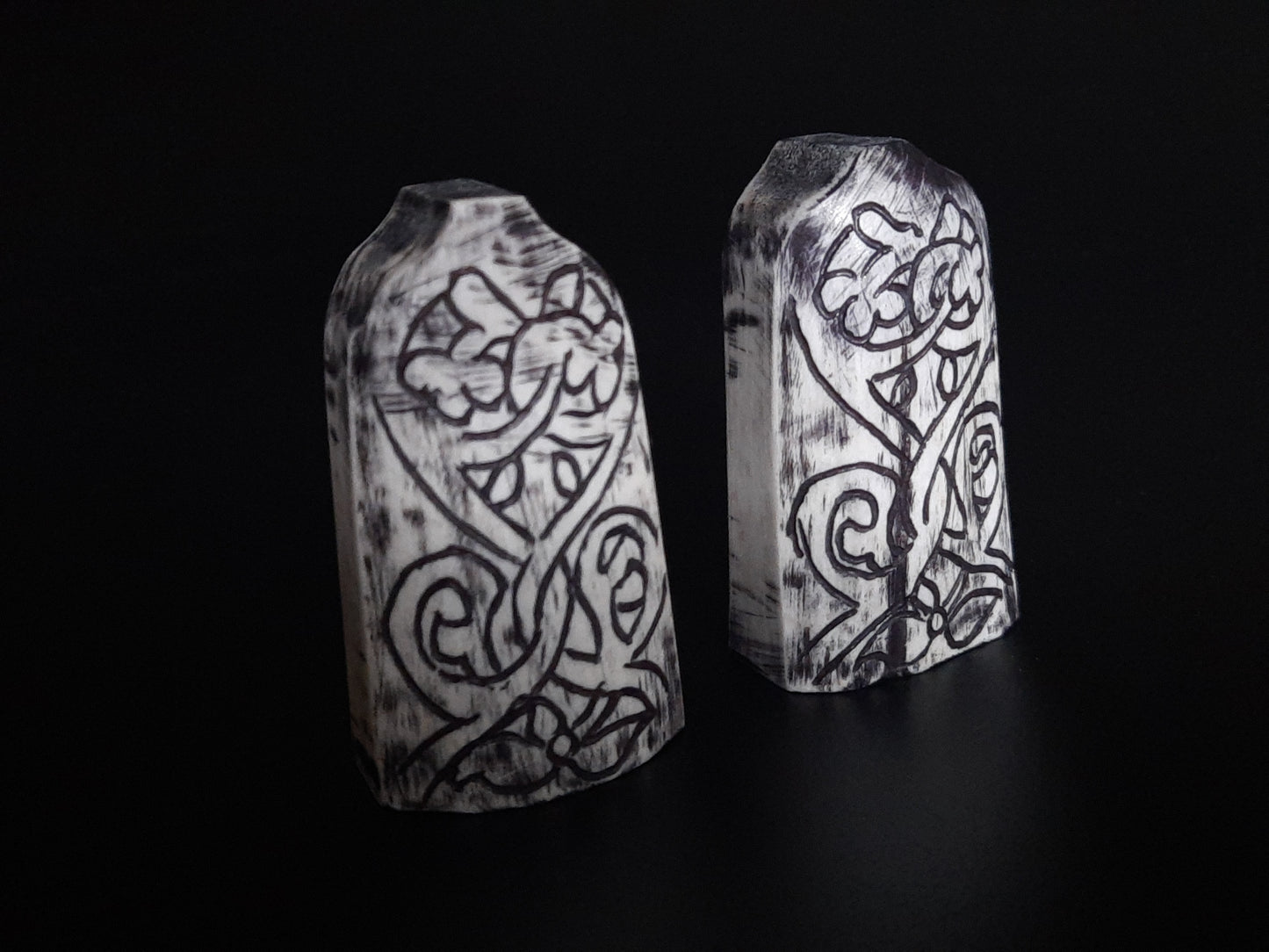 Hand-Carved Lewis Chessmen Pawn – Moose Antler Historical Replica