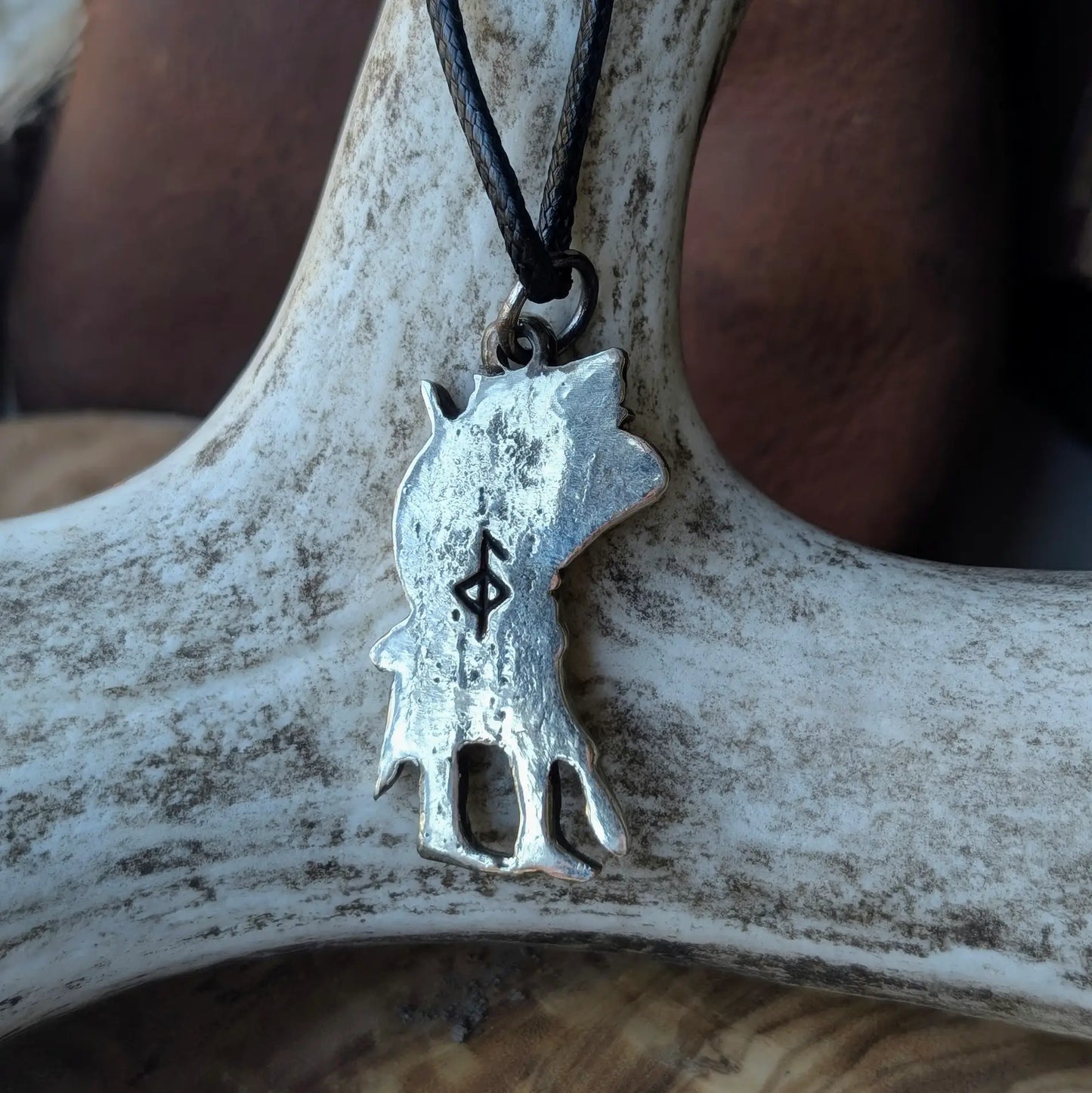 Ulfheðinn, Viking Wolf Warrior Amulet – Brass or Pewter Pendant | Algiz-Rune Art