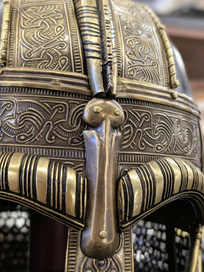 Valsgärde Viking Helmet Replica, Steel Norse Warrior Helm
