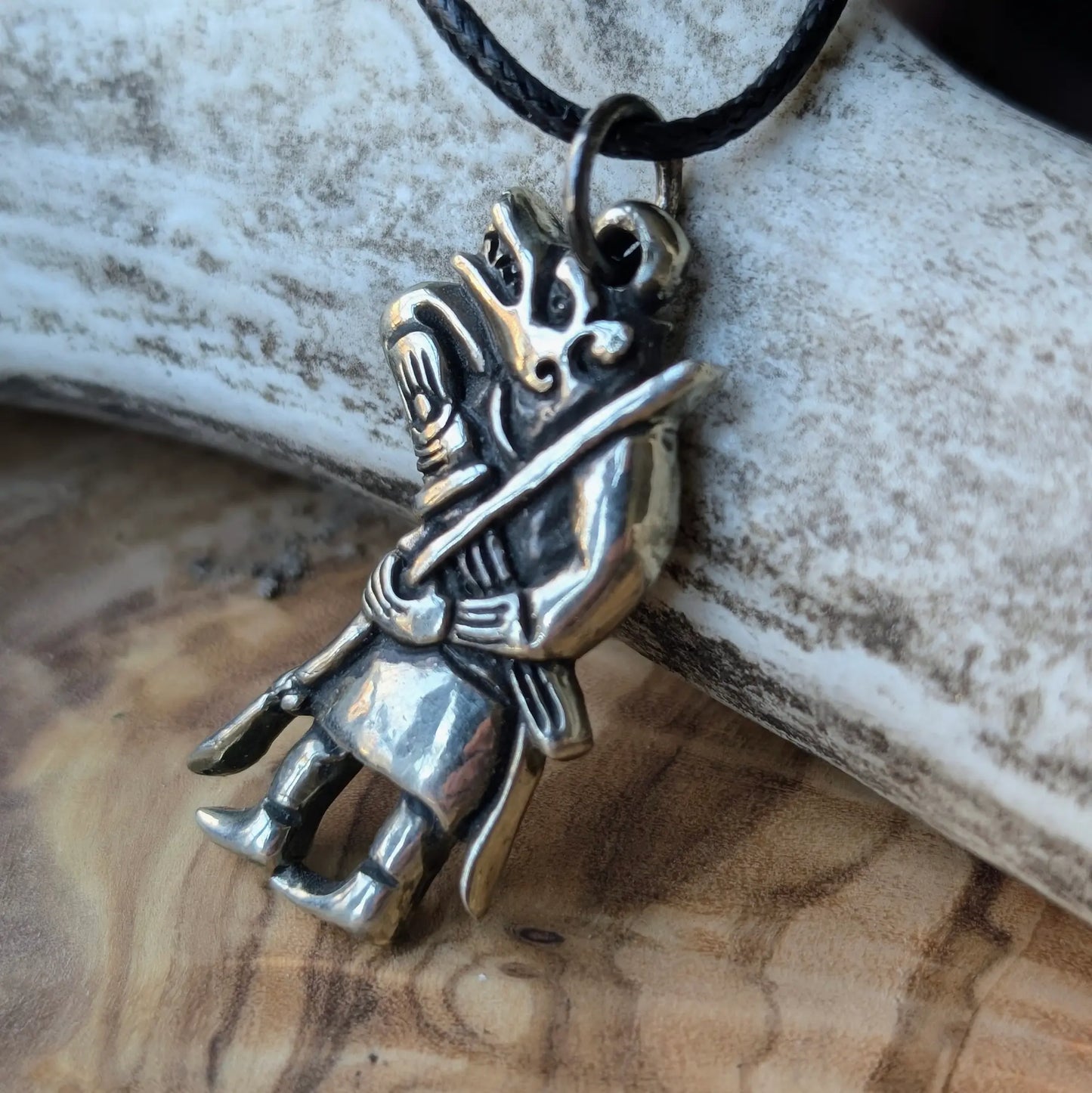 Ulfheðinn, Viking Wolf Warrior Amulet – Brass or Pewter Pendant | Algiz-Rune Art