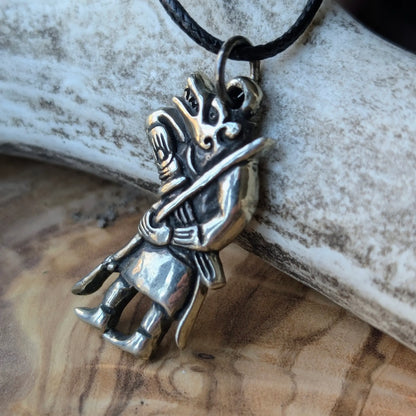 Ulfheðinn, Viking Wolf Warrior Amulet – Brass or Pewter Pendant | Algiz-Rune Art