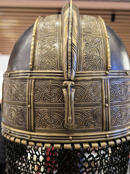 Valsgärde Viking Helmet Replica, Steel Norse Warrior Helm