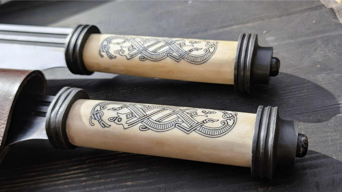 10th Century Jelling Style Viking Seax, C60 High Carbon Steel