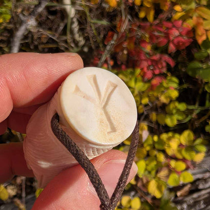 Viking Wolf Head Pendant – Hand-Carved Moose Antler