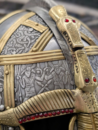 Sutton Hoo Deluxe Helmet Replica, 18 Gauge Steel