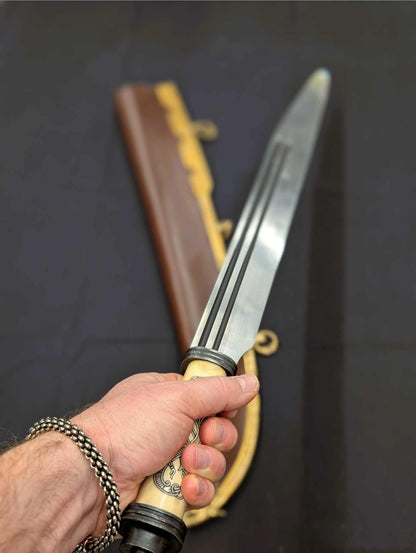 10th Century Jelling Style Viking Seax, C60 High Carbon Steel