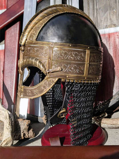 Valsgärde Viking Helmet Replica, Steel Norse Warrior Helm