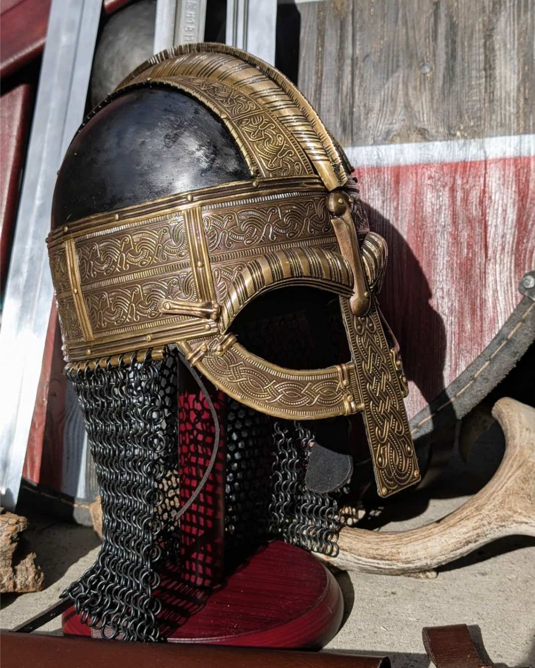 Valsgärde Viking Helmet Replica, Steel Norse Warrior Helm