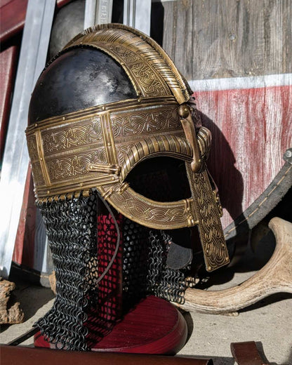 Valsgärde Viking Helmet Replica, Steel Norse Warrior Helm