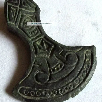 Brass Mjolnir Pendant – Hand-Cast Viking Axe Amulet from Recycled Military Cartridges