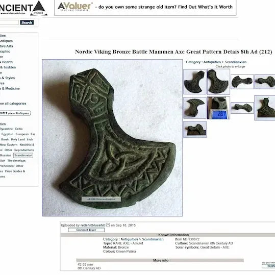 Brass Mjolnir Pendant – Hand-Cast Viking Axe Amulet from Recycled Military Cartridges