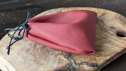 Project! Dragon Blood Hand-Carved DnD Dice Set in Patinated Bone with Leather Bag – Natural RPG Dice