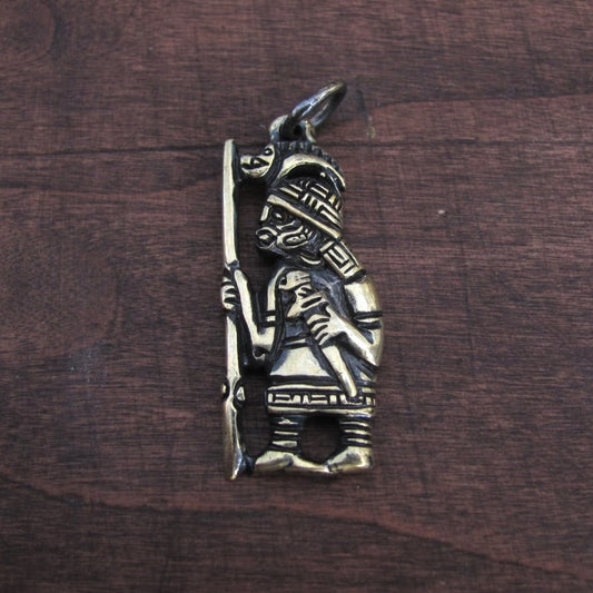 Viking Wild Boar Warrior Amulet – Brass or Pewter Pendant | Algiz-Rune Art