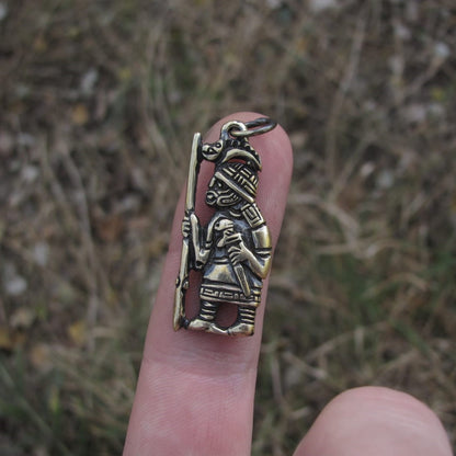 Viking Wild Boar Warrior Amulet – Brass or Pewter Pendant | Algiz-Rune Art