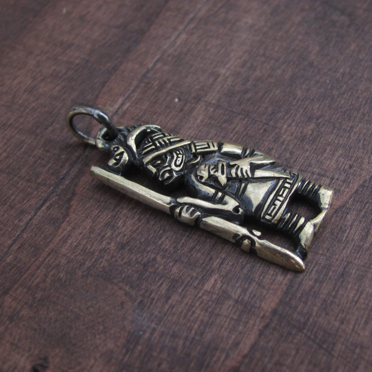 Viking Wild Boar Warrior Amulet – Brass or Pewter Pendant | Algiz-Rune Art