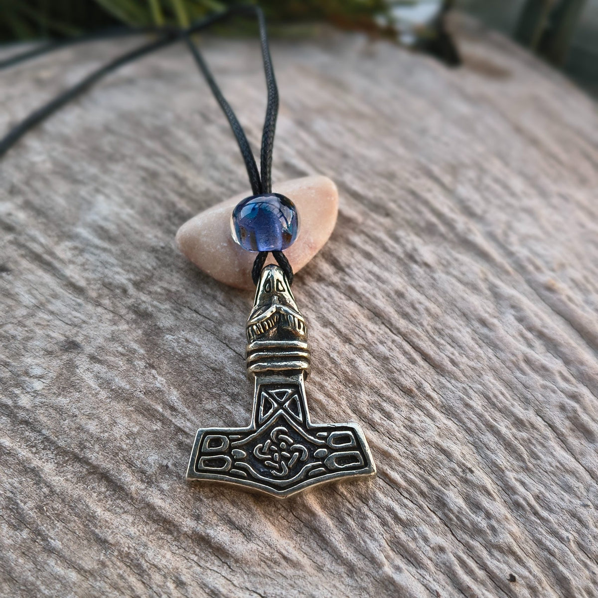 Historical Mjolnir Pewter Dragon Head with Bead