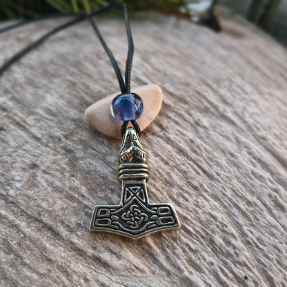 Historical Mjolnir Pewter Dragon Head with Bead