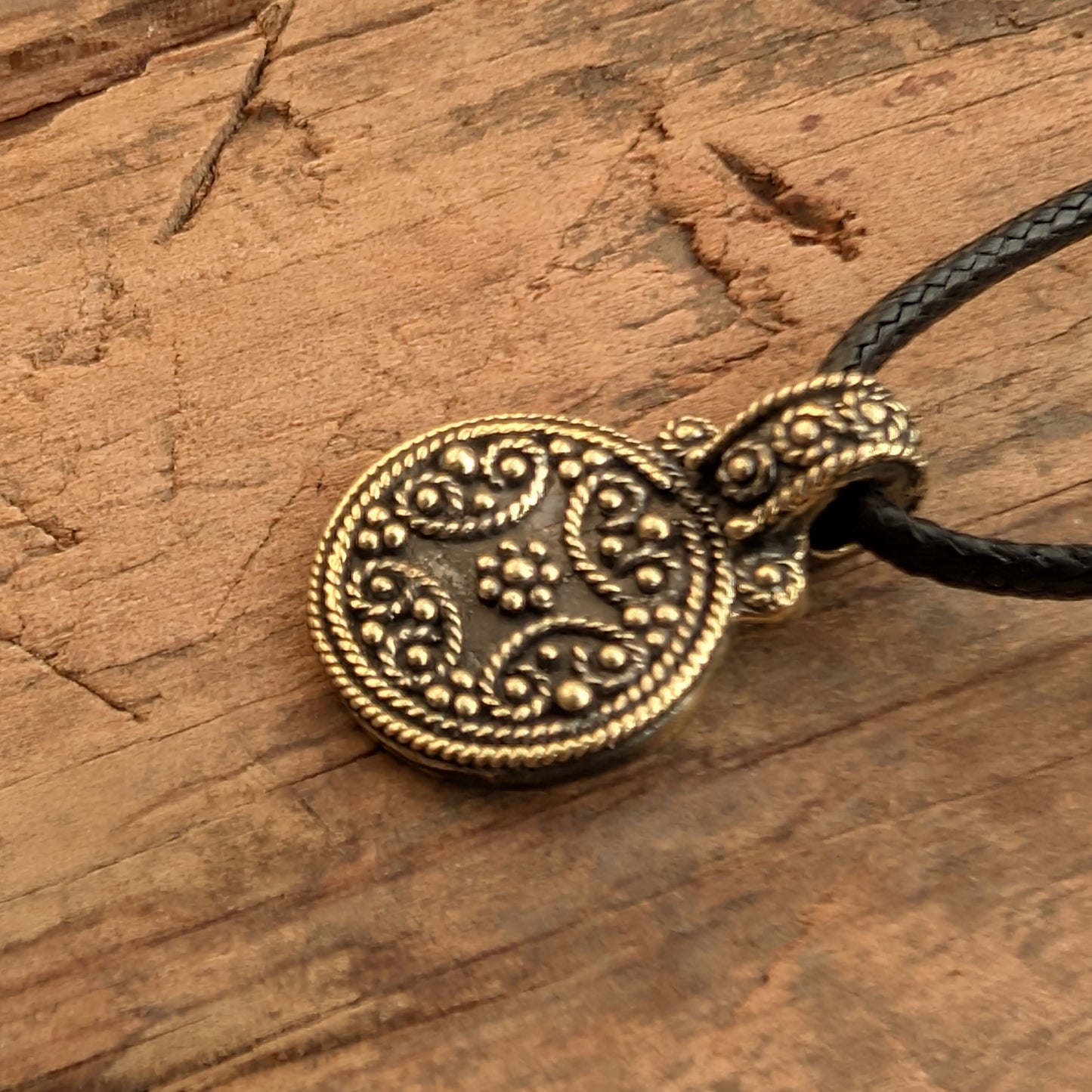 Handmade Medieval Style Pendant with Granulation