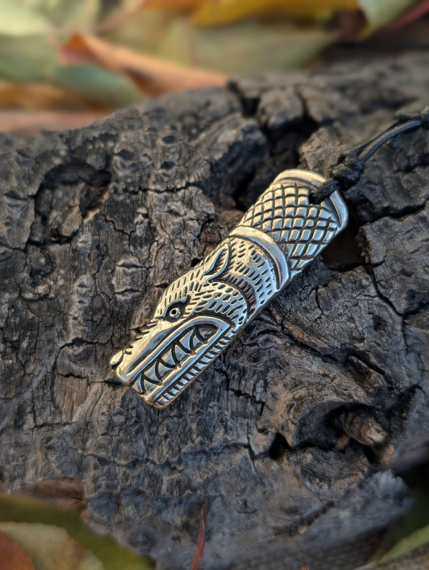 Norse Wolf Amulet – Handcrafted Viking Totem with Bind Rune of Health