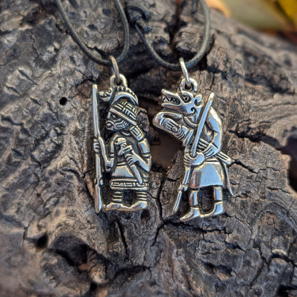 Viking Wild Boar Warrior Amulet – Brass or Pewter Pendant | Algiz-Rune Art