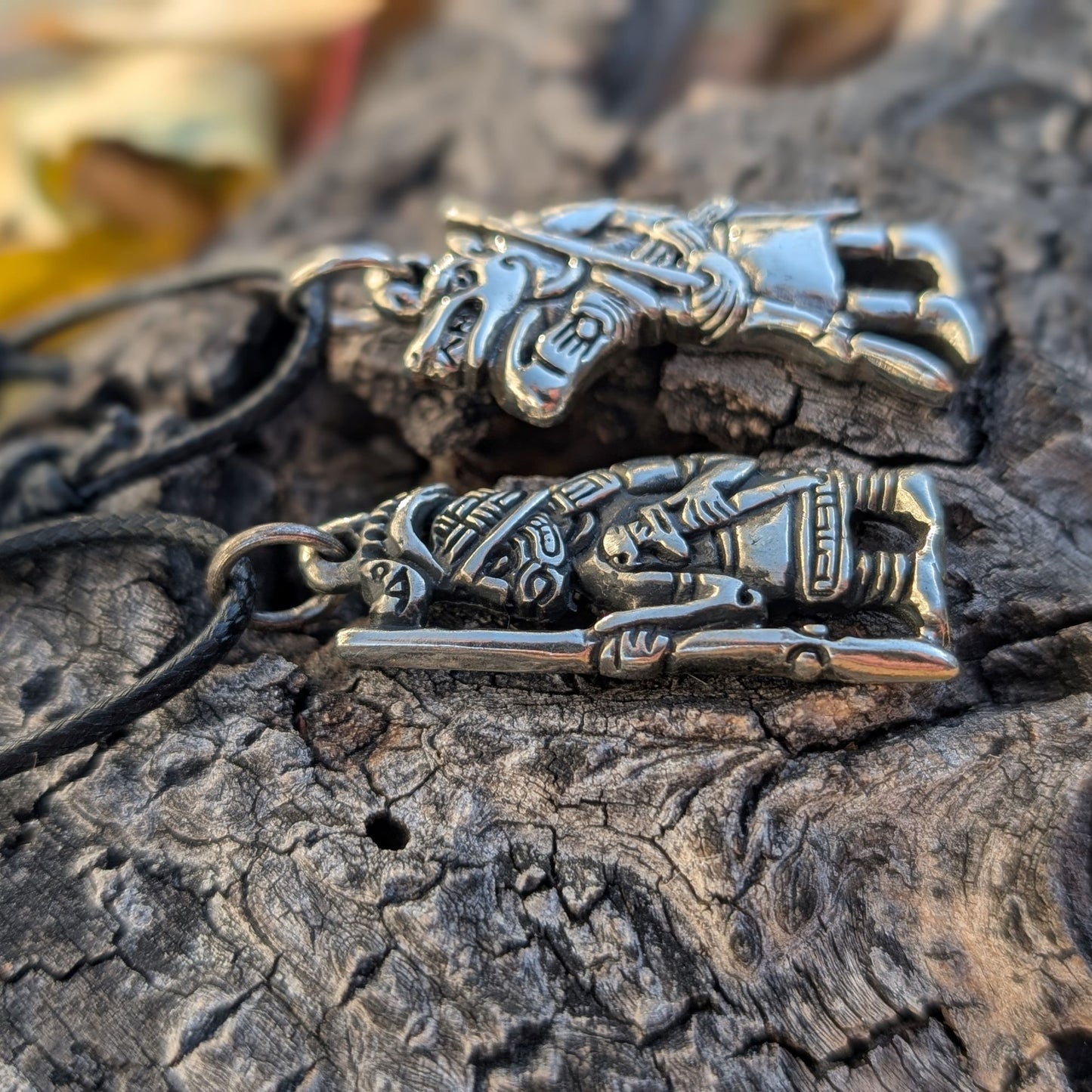 Viking Wild Boar Warrior Amulet – Brass or Pewter Pendant | Algiz-Rune Art