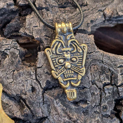Odin Amulet – Viking Pendant in Brass, Pewter