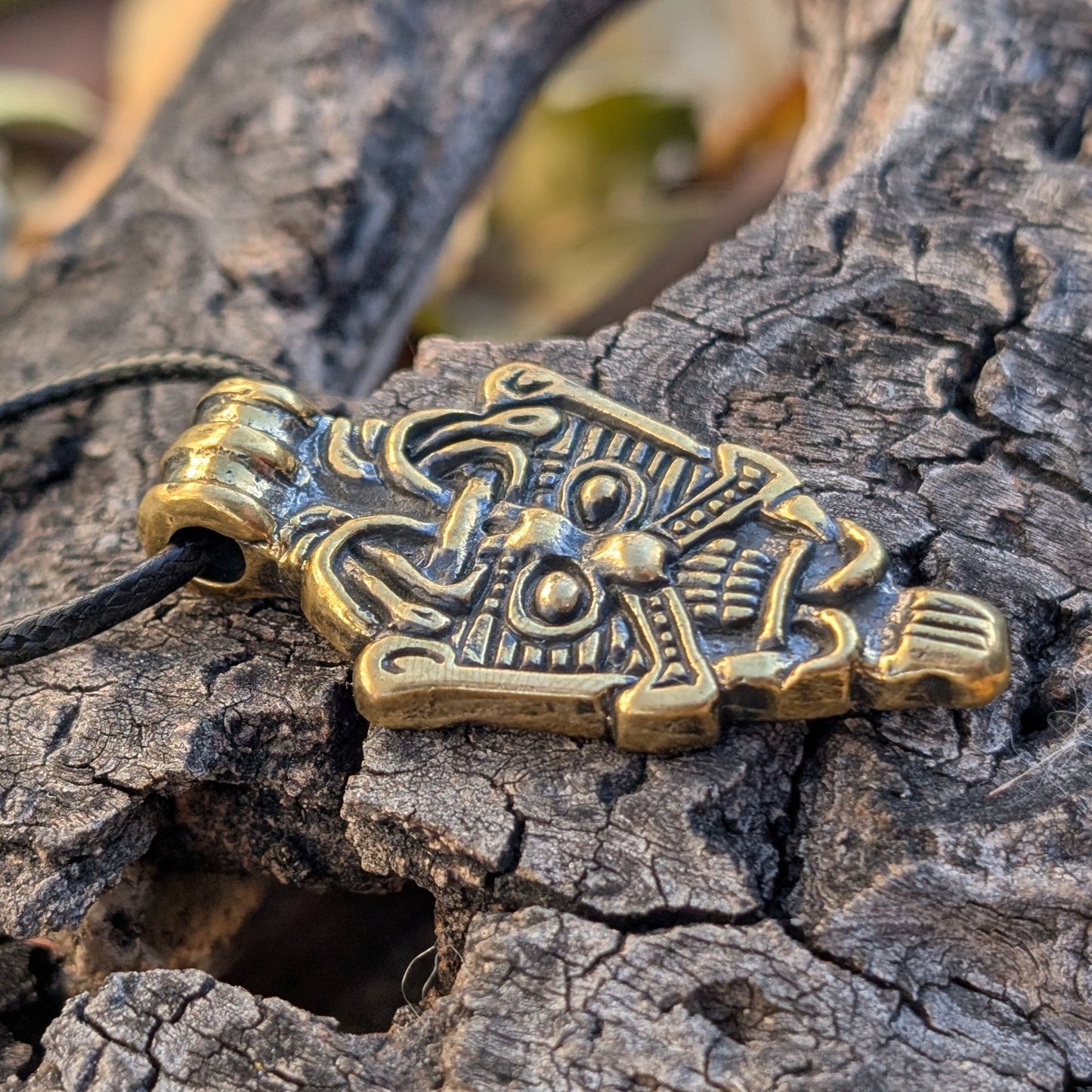 Odin Amulet – Viking Pendant in Brass, Pewter