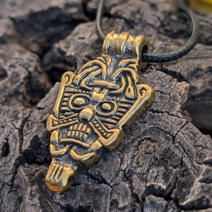 Odin Amulet – Viking Pendant in Brass, Pewter