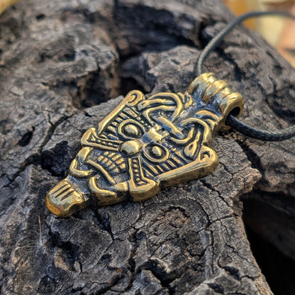 Odin Amulet – Viking Pendant in Brass, Pewter