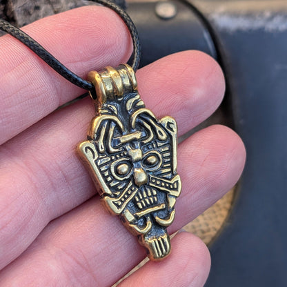 Odin Amulet – Viking Pendant in Brass, Pewter