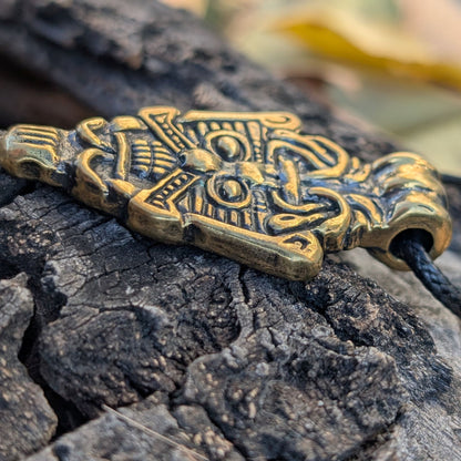 Odin Amulet – Viking Pendant in Brass, Pewter