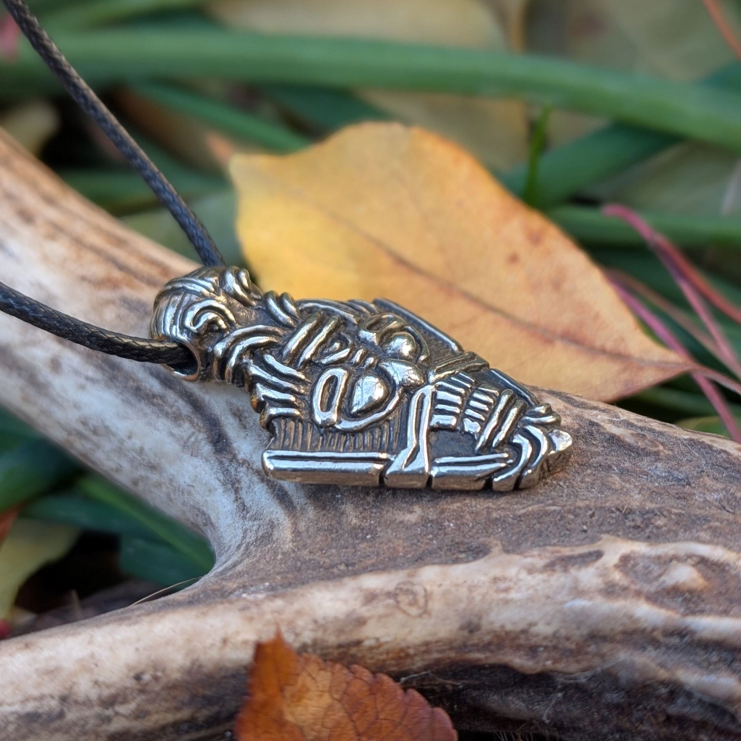 Odin Face Pendant – Viking Pewter or Brass Amulet